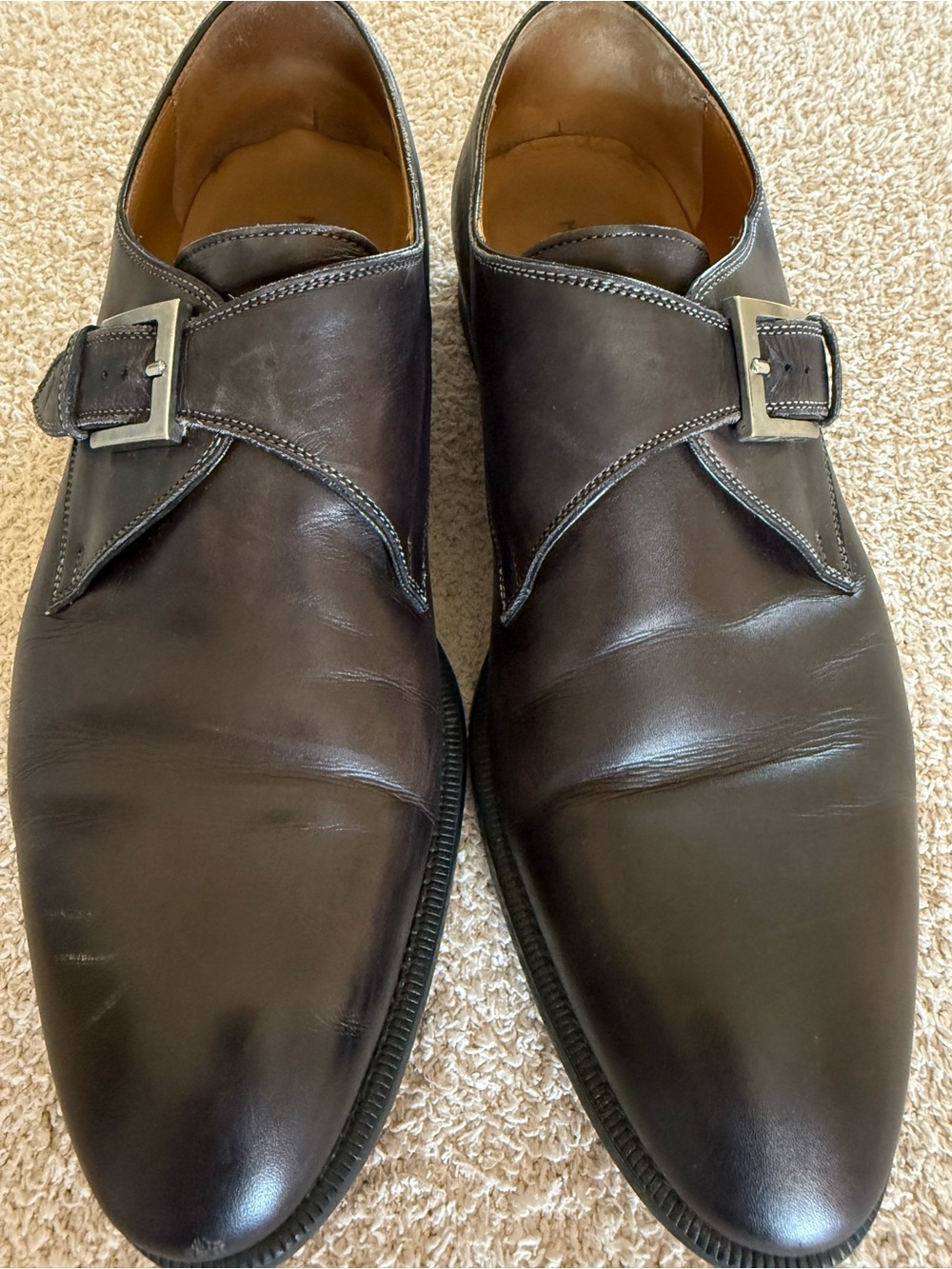 Magnanni Men's Dark Brown Monk 
Strap Shoes 👞✨